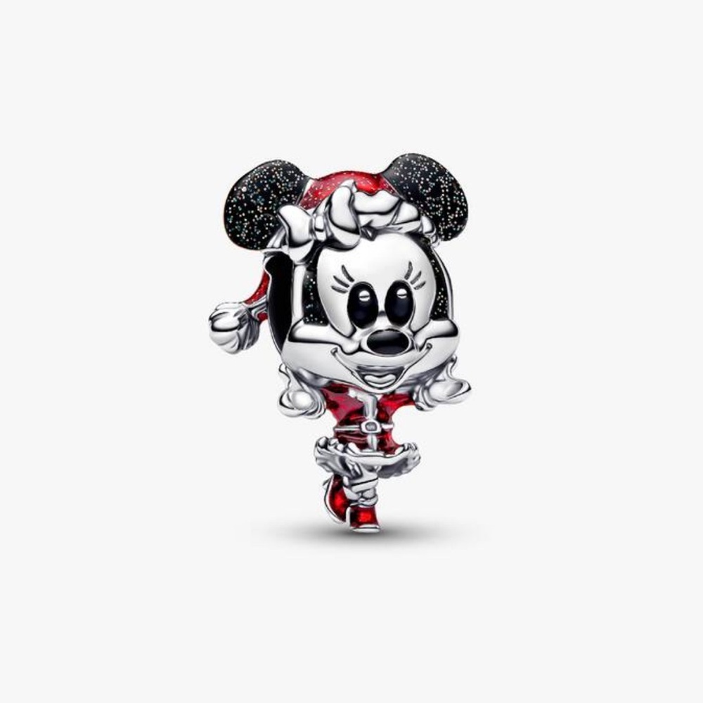 Authentic Pandora Disney Mickey and Minnie Christmas Charm Duo - NWOT - Picture 3 of 9